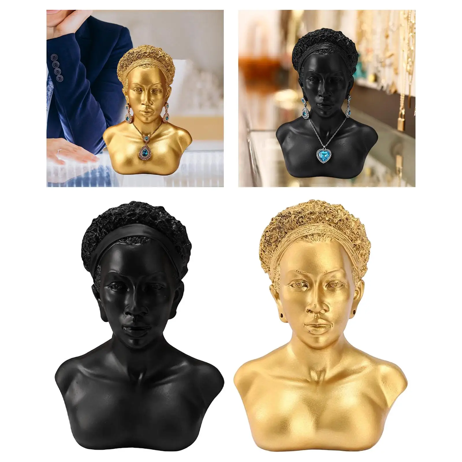 

Подставка для ювелирных изделий, статуя, украшение, украшение из смолы, декоративная модель манекена, держатель для ожерелья для стойки магазина, столешница