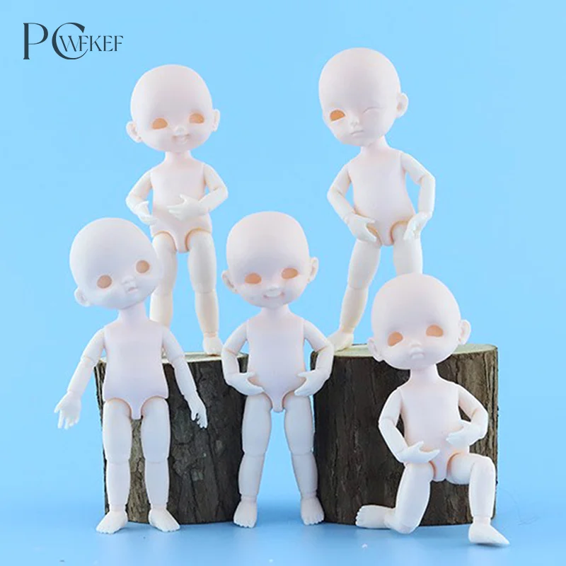 16cm 13 Movable Jointed Dolls Toys Mini Baby Doll DIY Naked Nude