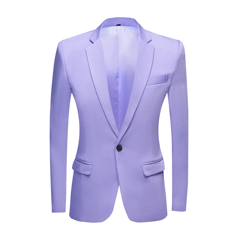 Men\'s Apple Green yellow  Pink Blue  Red Colorful Fashion Suit Jacket Wedding Groom Stage Singer Prom Slim Fit Blazers Coat