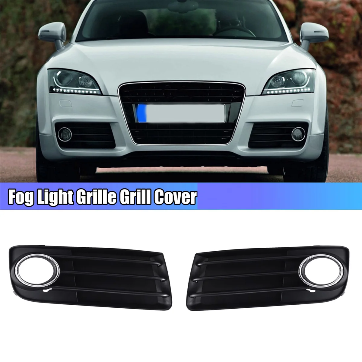 

Auto Left Side Front Bumper Fog Light Grille Grill Cover for Audi TT 2011-2014 8J0807682J