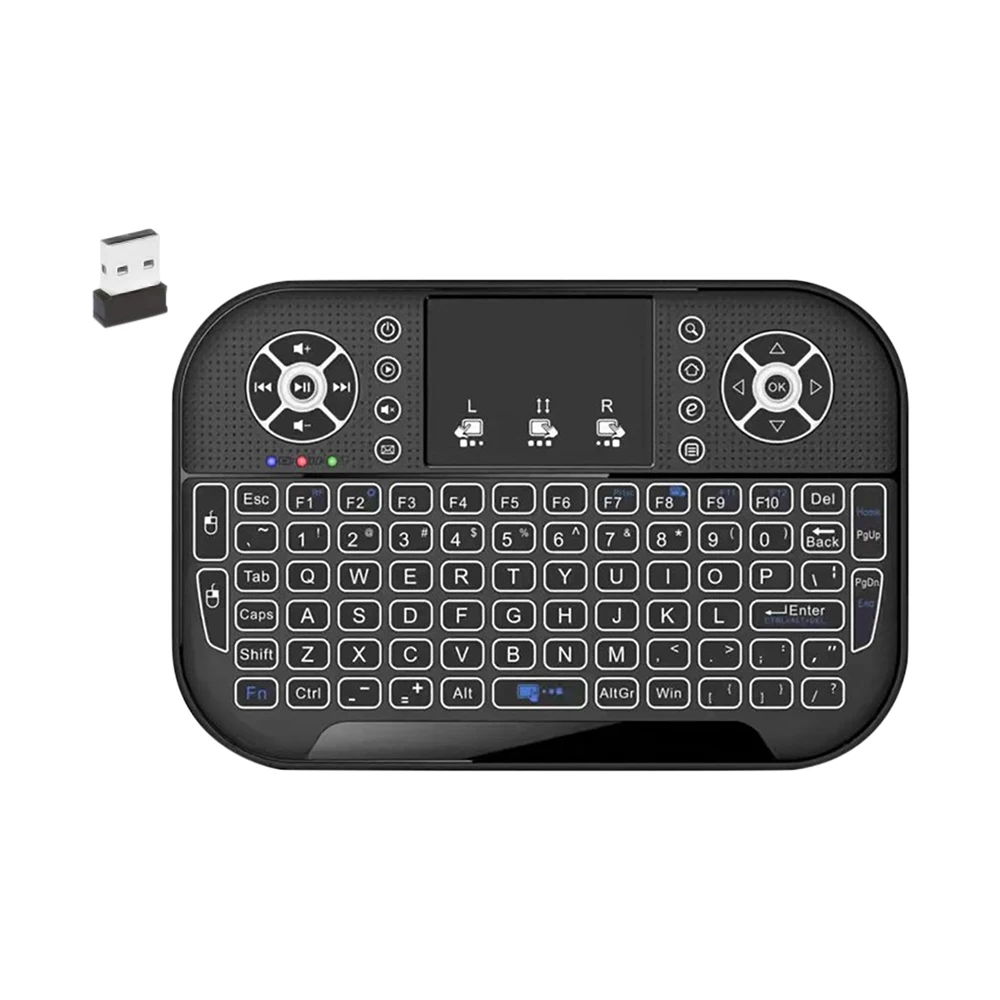 A8 Mini Bluetooth Keyboard 2.4G Dual Mode Handheld Fingerboard Backlit Mouse Touchpad Remote Control for Windows Android TV