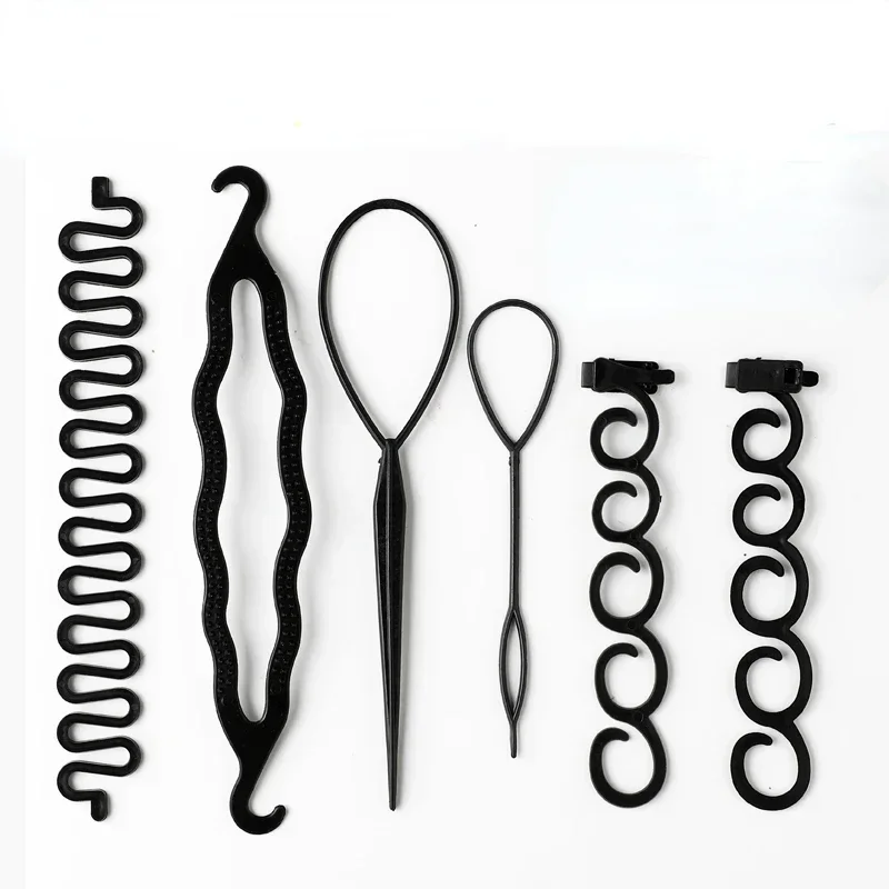 

Набор инструментов для укладки волос: 3/4 шт./компл. — держатели для хвоста, петли Topsy Loop, приспособления для создания пучков, аксессуары для плетения кос, парикмахерские инструменты. Новинка.