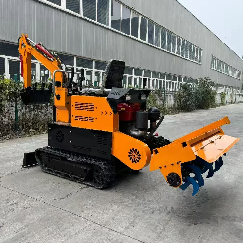 Factory Sale Digger Mini Excavator Agricultural Farming Machine 25Hp 35Hp 40Hp Cultivators Mini Tiller Rotary