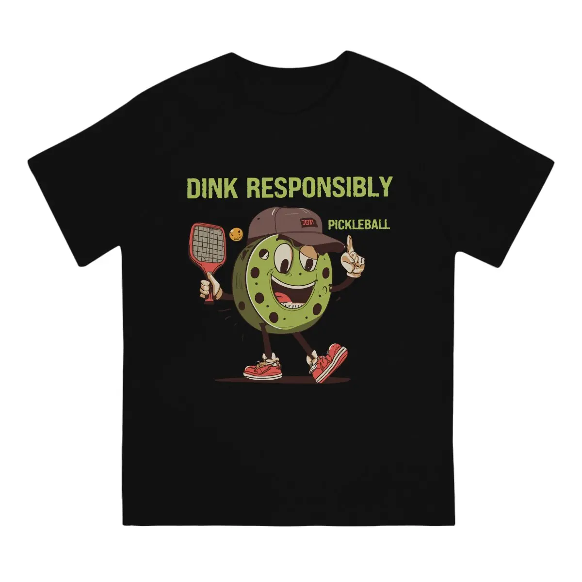 Dink Responsibly Pickleball Cool Tshirt Graphic Men Tops Vintage Fashion Summer Polyester  Clothes Harajuku T Shirt