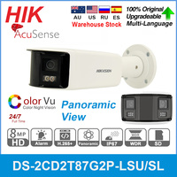 Hikvision IP Camera 8MP DS-2CD2T87G2P-LSU/SL 4MP DS-2CD2T47G2P-LSU/SL Panoramic ColorVu 4K Bullet Stroble Light Audio POE CCTV