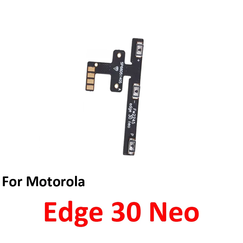 Phone Power Volume Button For Motorola Moto Edge 30 Neo New On Off Up Down Key Internal Flex Cable Parts Grey Purple Silver image 3