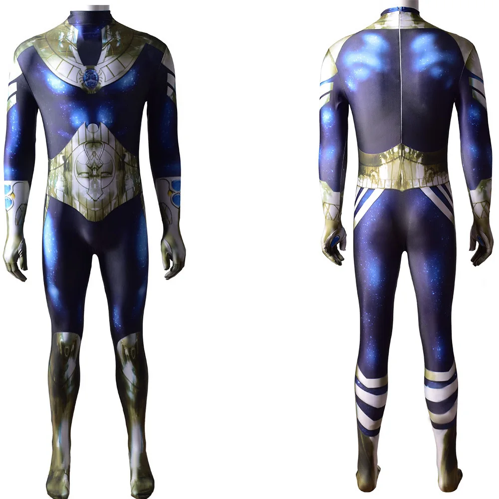 Kostium Doctor Fate Cosplay 3D z nadrukiem Spandex kostium na Halloween superbohater Zentai stroje dla dorosłych dzieci