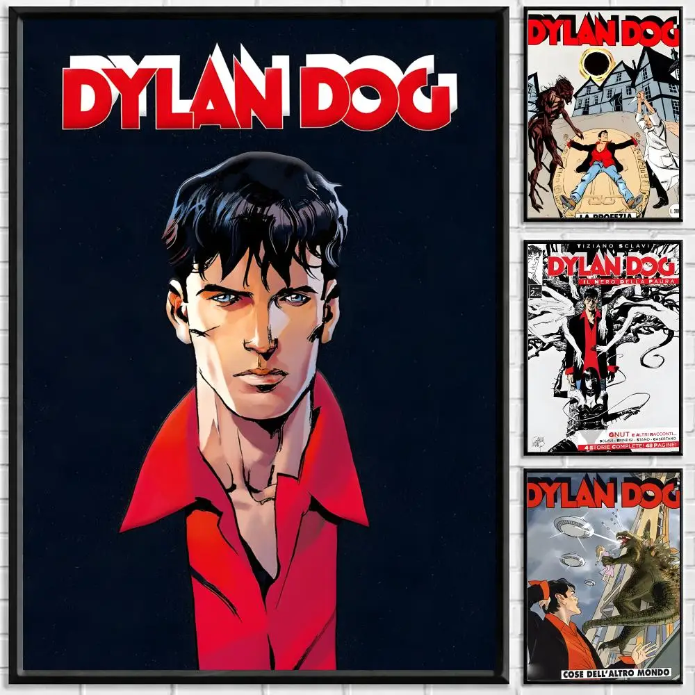 Comic Dylan Dog Poster Self-adhesive Art Waterproof Paper Sticker Coffee House Bar Room Wall Decor
