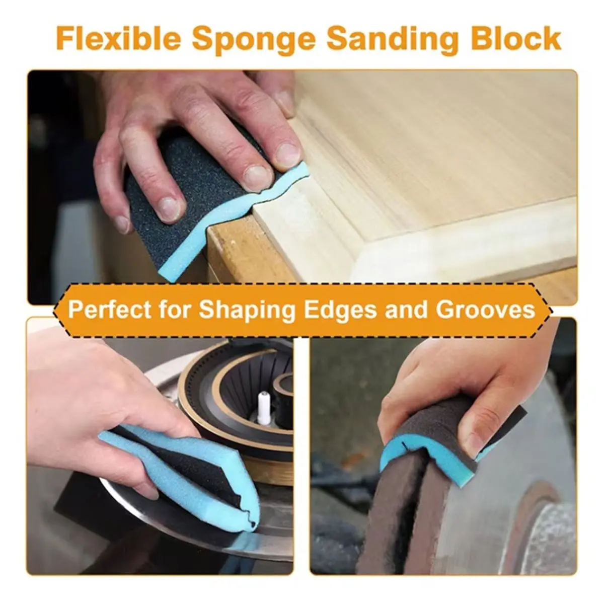Multi-use Gear 150 Pieces of 2/3 Inch 80-3000 Round Backing Gasket + Rod + Sponge Sand Block for Metal Wood Glass
