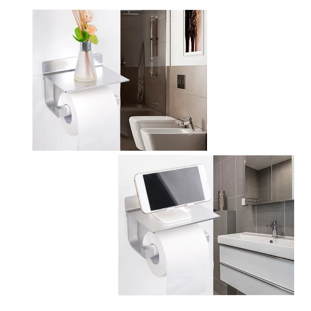 

Space Aluminum Punch Free Tissue Rack Towel Holder for Bathroom Living Room Toilet Hotel Bedroom TV Room Paper Holder Napkins