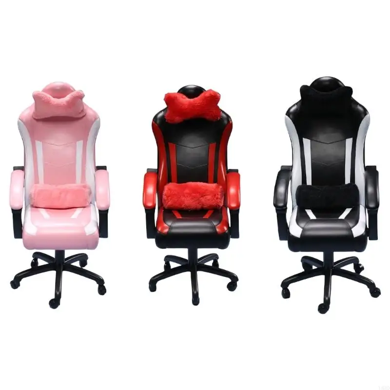 Y88D Toy Figure Model Realistic 1/6 Gaming Chair Set Dollhouses Video Game Supplies