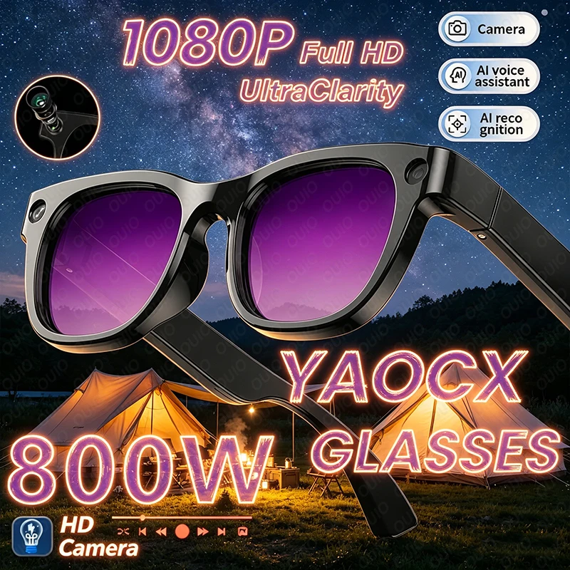 2026 AI Translation Smart Glasses Trendy Fashion Item 8 Million HD Camera Smart Glasses for Taking Photos and Listening to Music