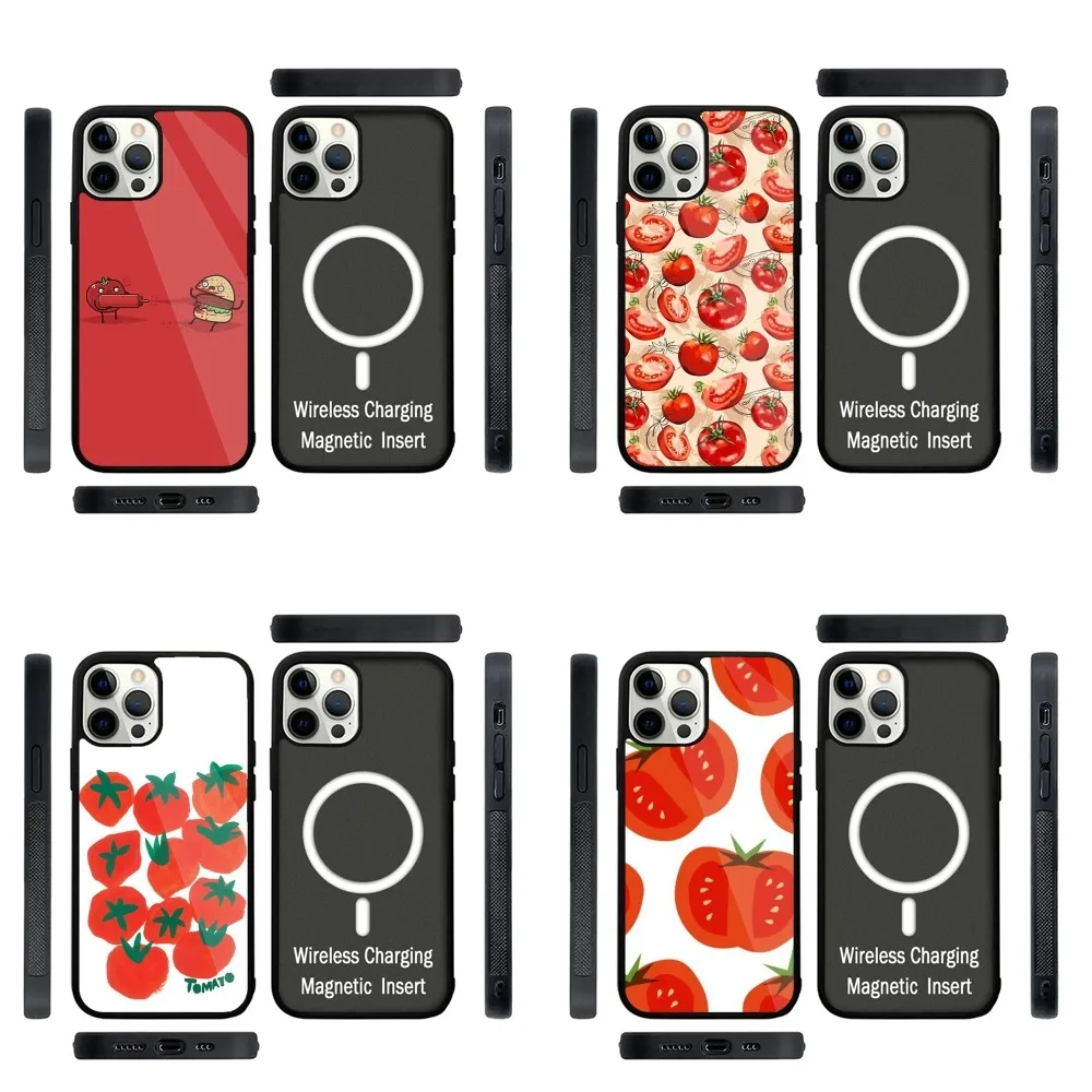 Vegetables Fruits Tomatoes Phone Case Strong Magnetic For IPhone 15,14,13,Pro,Max,Plus,11,12,Mini For Magsafe Wireless Charging