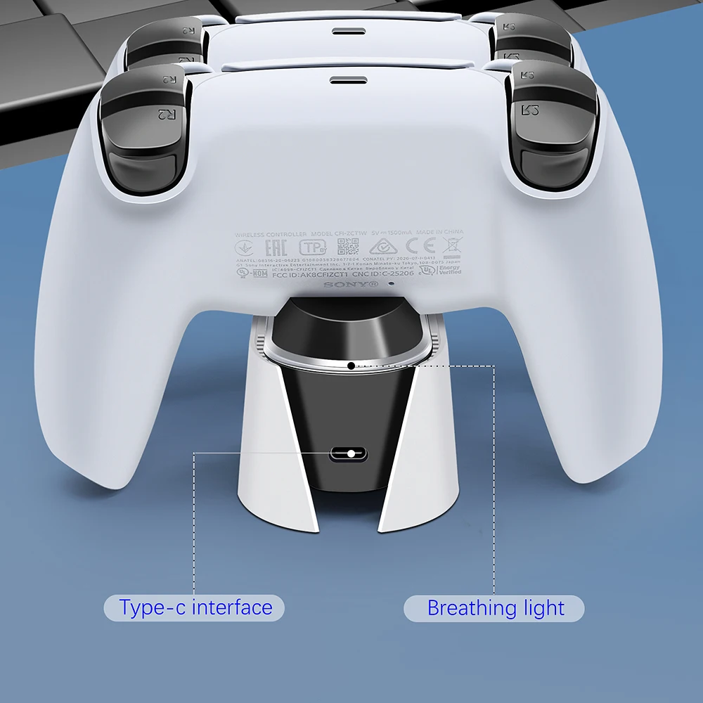 Dual Fast Charger for PS5 Wireless Controller USB Charging Dock Station LED Stand for Sony PlayStation 5 Joystick Gamepad
