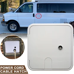 RV Square cavo di alimentazione boccaporto chiave di sicurezza finestra scorrevole impermeabile per Camper Yacht Camper copertura cavo elettrico bianco