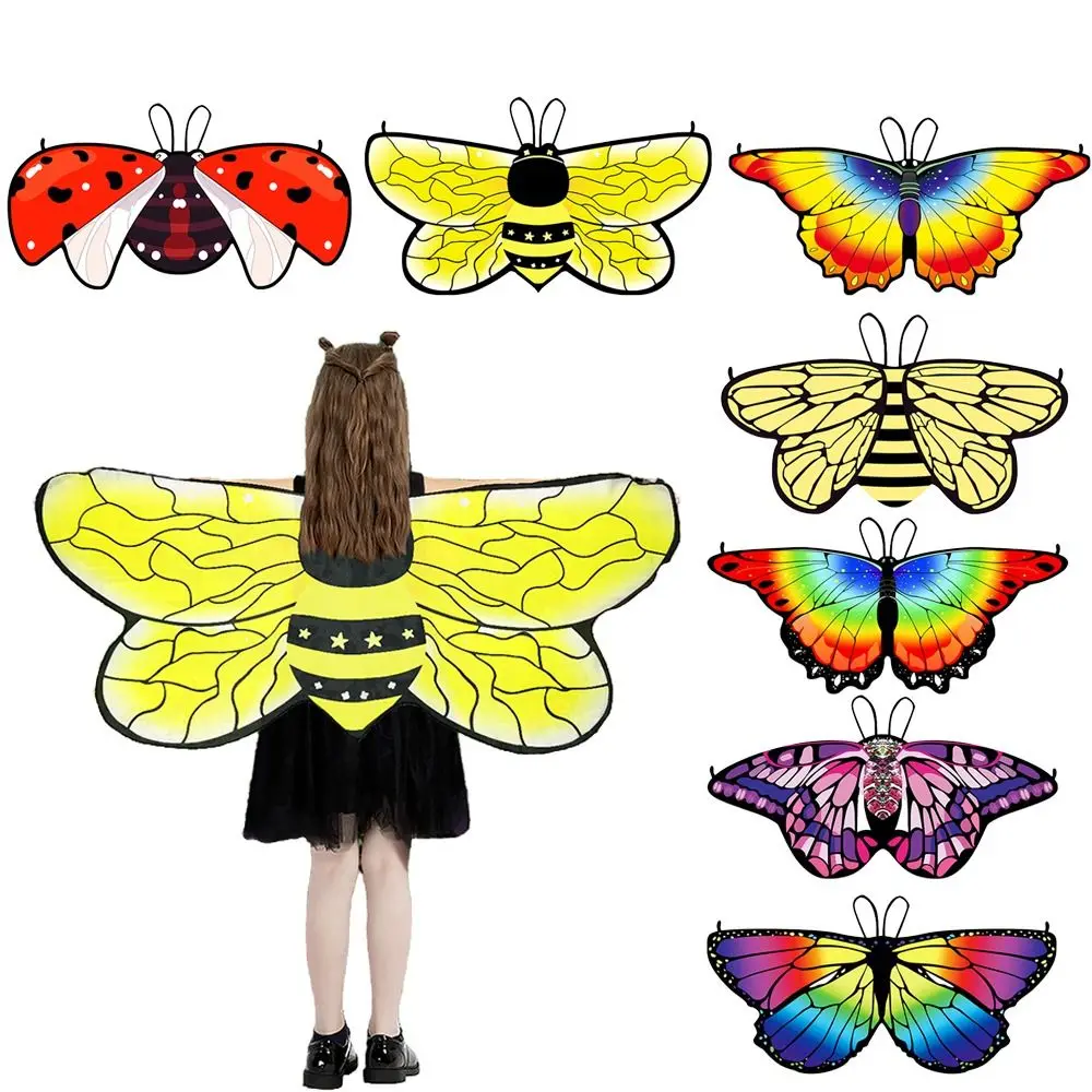 

Colorful Kids Butterfly Wings Costume Cosplay Costume Fancy Dress Fairy Shawl DIY Decorations Pixie Cloak Christmas Halloween