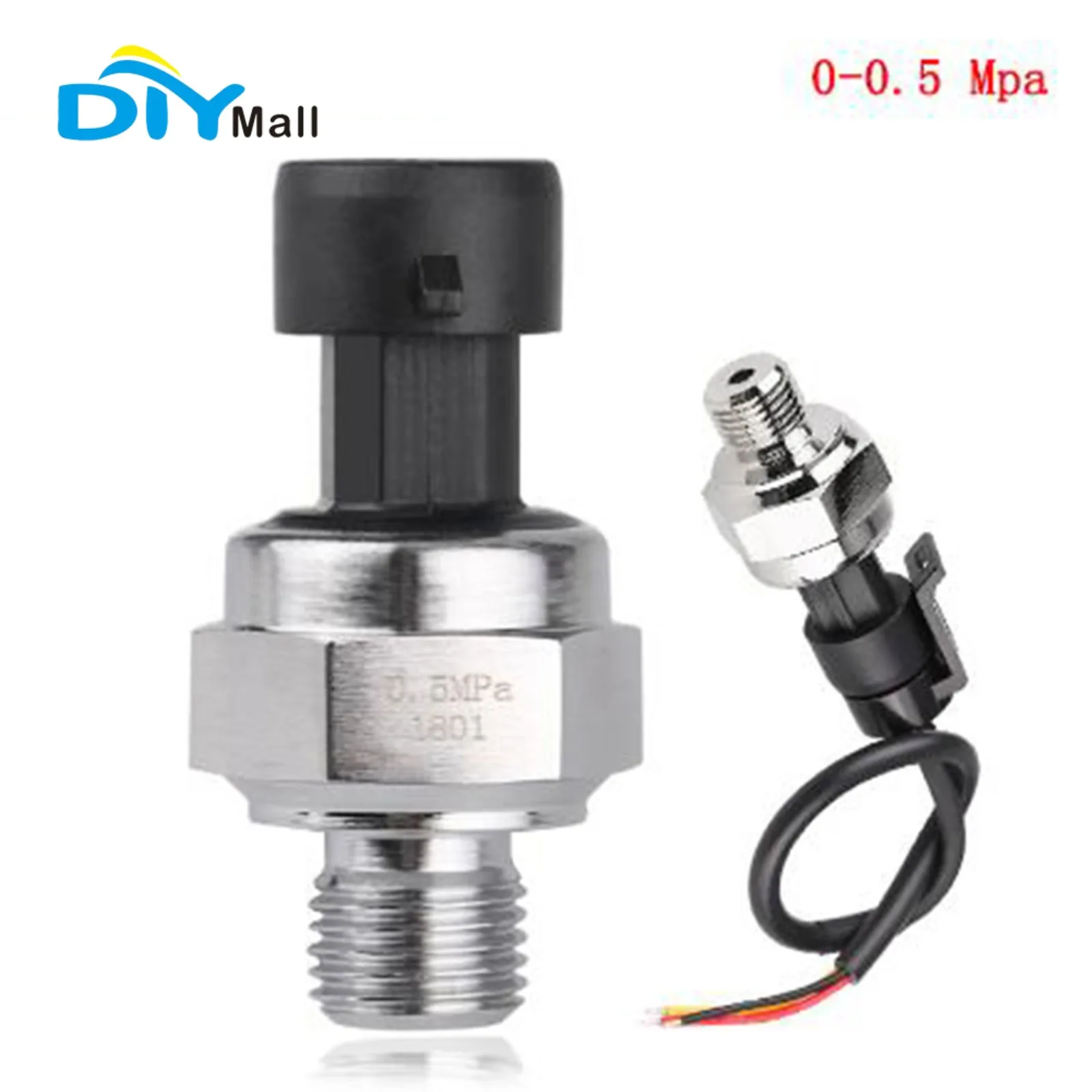 Capteur de transducteur de pression, transmetteur de compresseur d'air, huile, carburant, gaz, eau, air, G1, 4, DC 5V, 0-0,5 MPa