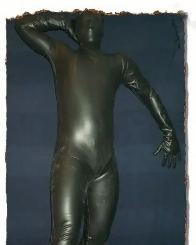 

100% Latex Catsuit Gummi Rubber Bodysuit Hood Suit uniform Cosplay S-XXL Cosplay