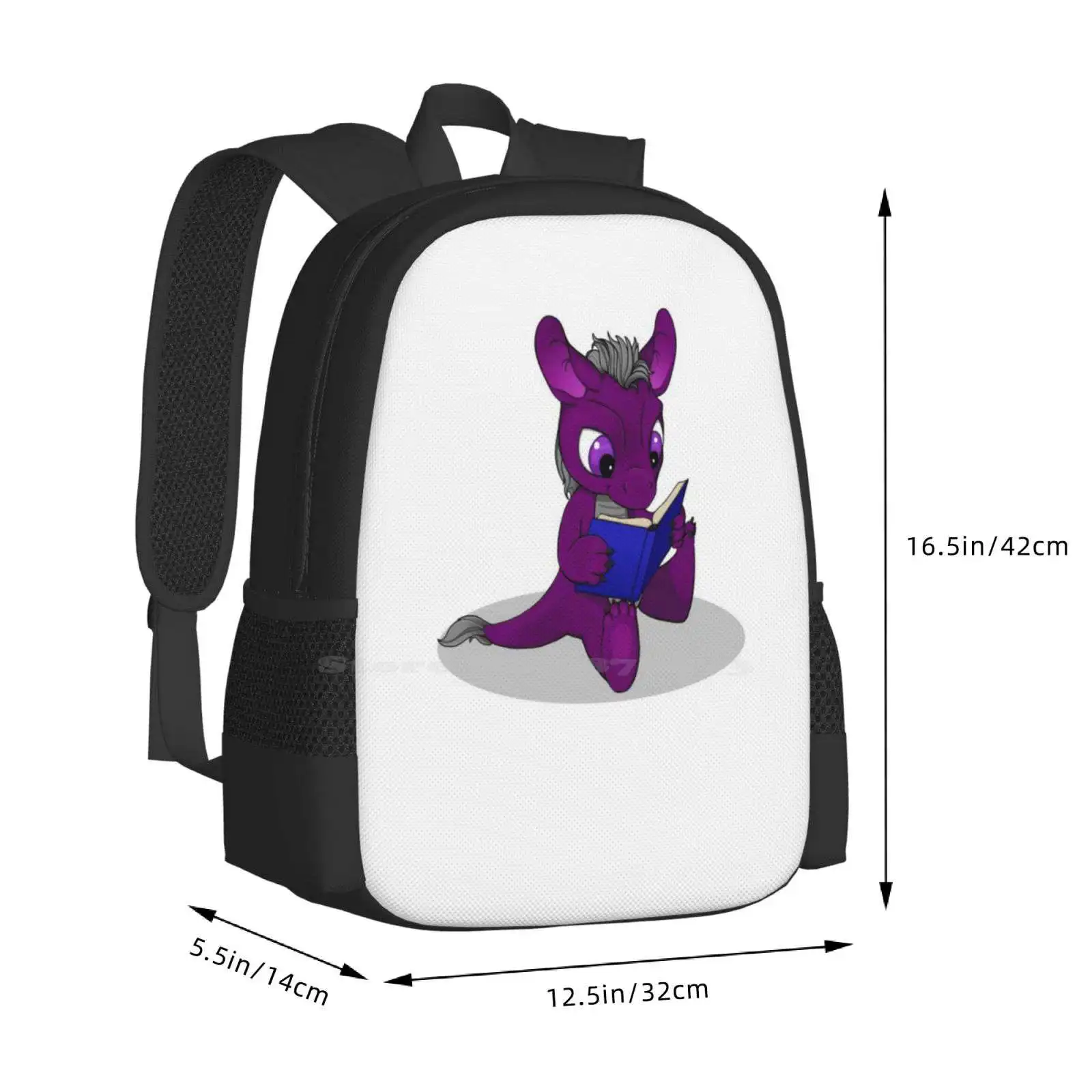 Perse Lectio , The Little Ace Dragon Hot Sale Backpack Fashion Bags Dragon Lgbta Lgbtq Ace Asexual Reading