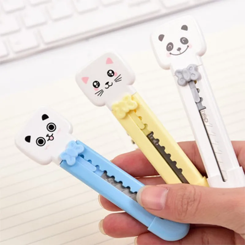 2 PCS Cute Little Knife Capable Student Mini Portable Utility Knife Envelope Letter Opener Paper Cutter 2021