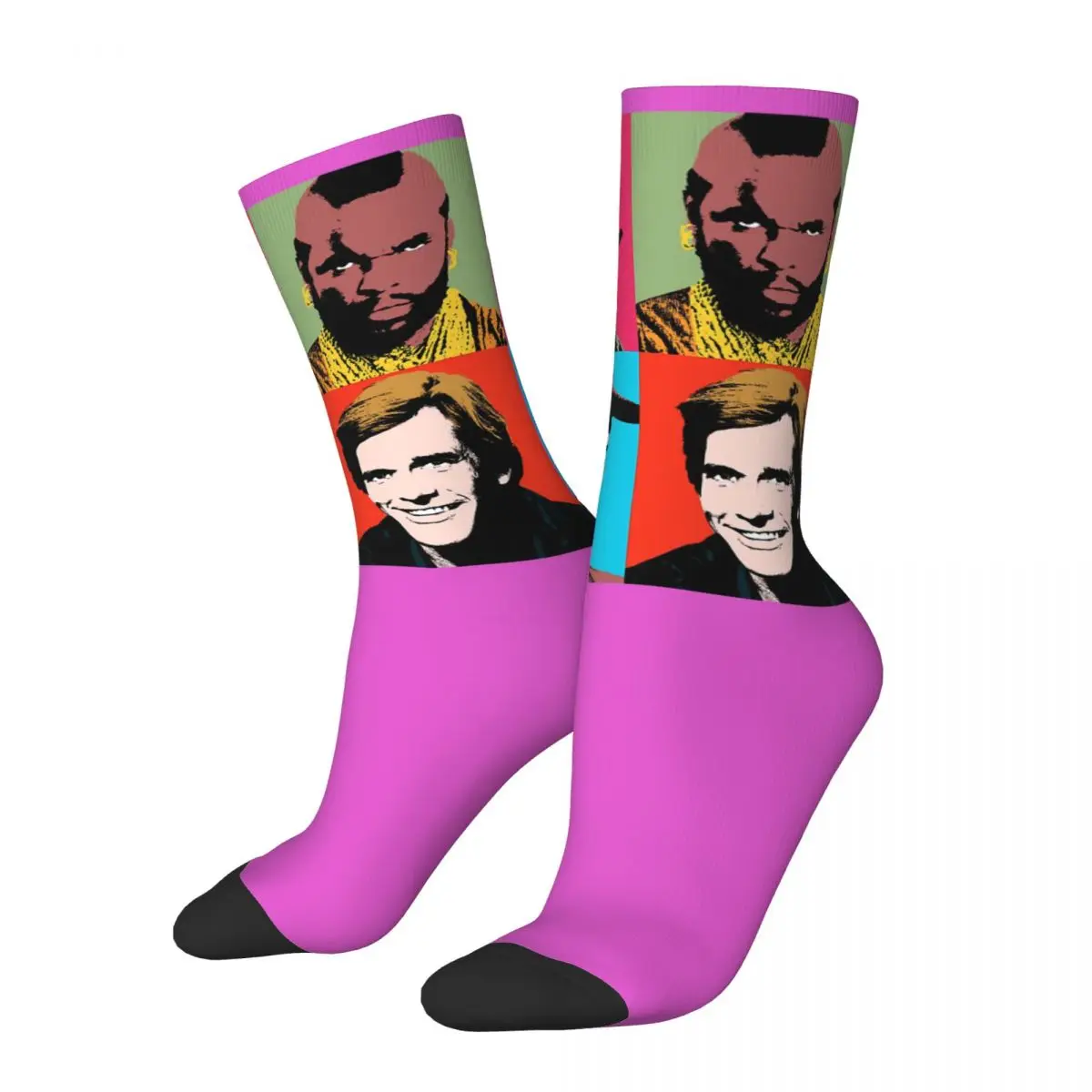 Happy Funny Men's compression Socks Warhol Vintage Harajuku Hannibal Ogre Serial Killer Hip Hop Novelty Pattern Crew Crazy Sock