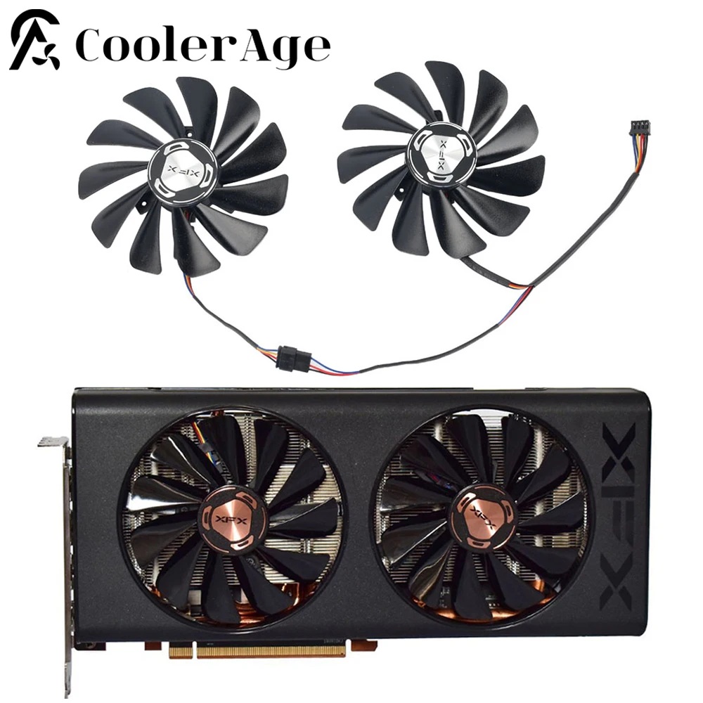 95MM FDC10U12S9-C 12V 0.45A 4Pin RX5500 RX5600 GPU Cooler Graphics For XFX Radeon RX 5500 5600 XT THICC II PRO Video Card Fan