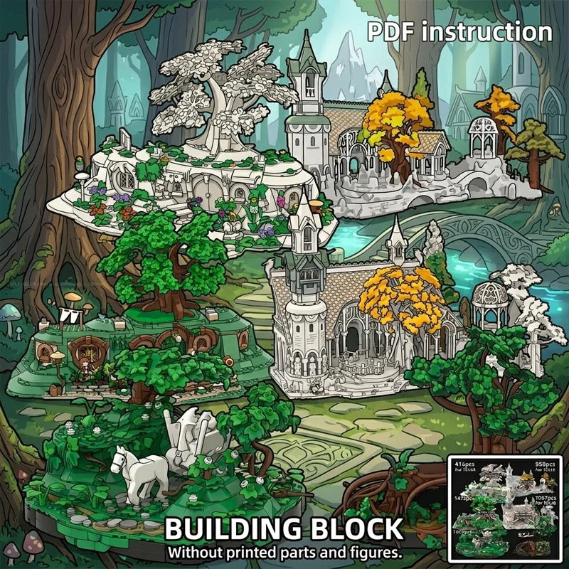 

Набор для расширения ландшафтного дизайна MOC Architecture для моделей 10316 и 10354: Детали для обновления лесных деревьев (ТОЛЬКО) — Диорамные строительные блоки, игрушечные кольца