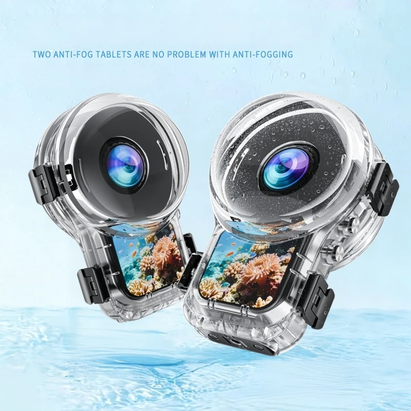 Fully invisible diving shell with two claw interface suitable for Insta360 X6 camera