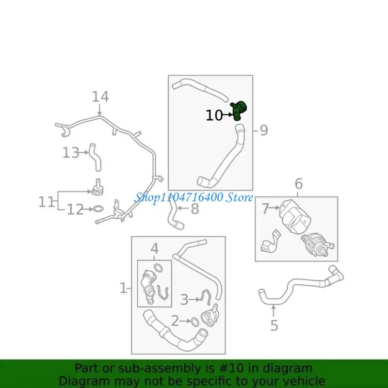 

y1gd 5Q0122291BB Engine Cooling System Hose Flange Adapter Enhanced Efficiency