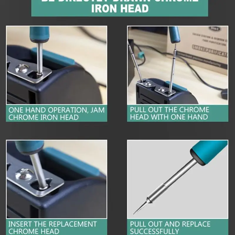 DES Soldering Station High Frequency Thermostat Electric Soldering Iron Hot Air Gun 2 in 1 Repair Tool Case H92B 1600W