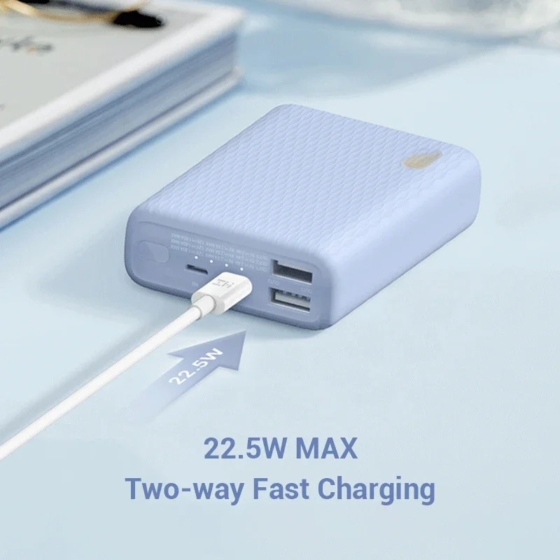 Two-way Fast Charging 22.5W MAX Small Size High Capacity Support Low Current Charging 10000mAh Power Bank