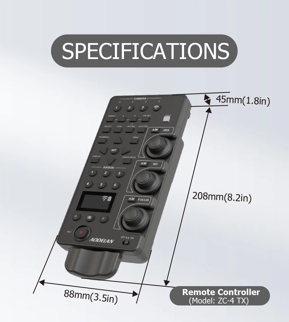 ZC-4 für Sony Camcorder Lanc Zoom Controller ersetzt Sony RM-30BP für Videozoom, Fokus, IRIS, Aufnahme, ND, Weißabgleich – Detail 16