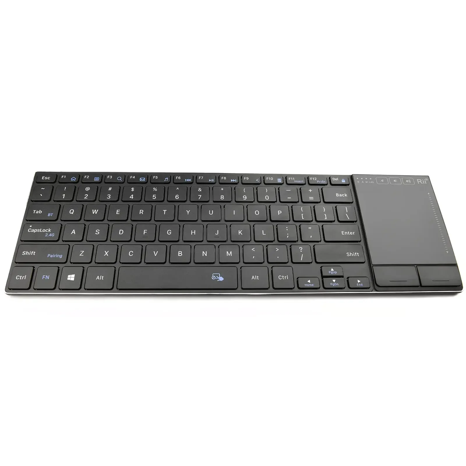 Wireless Bluetooth Keyboard Rechargeable Mini Keyboard with Multi-Touch Touchpad,Compatible PC, Mac, Laptop, Windows