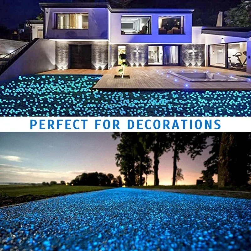 1000-3000Pcs Luminous Sand Glow In The Dark Pebbles Stone Home Garden Yard Outdoor Path Lawn Decoration Fish Tank Aquarium Decor