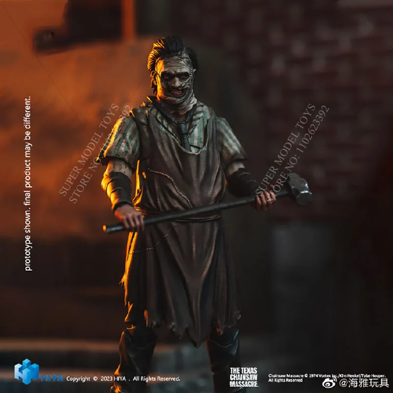 HIYA MINI Series 1/18 Scale Male Soldier Murder Maniac Leather Face Full Set About 4.33-inch Action Figure Model Fans Gifts