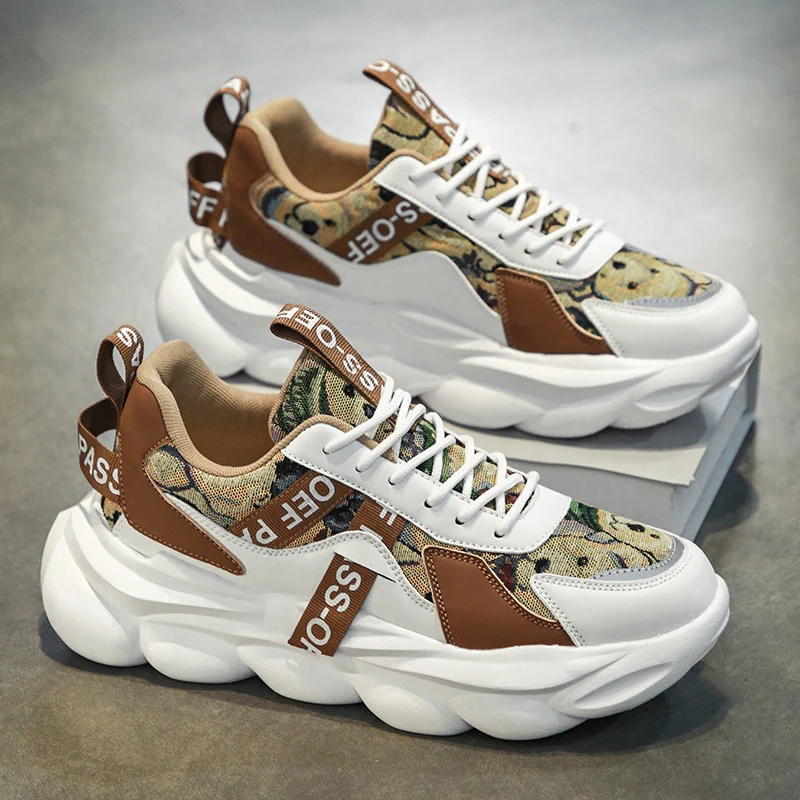 

Мужская прогулочная обувь, новая модная красочная универсальная повседневная обувь, противоскользящие износостойкие повседневные уличные кроссовки для мужчин