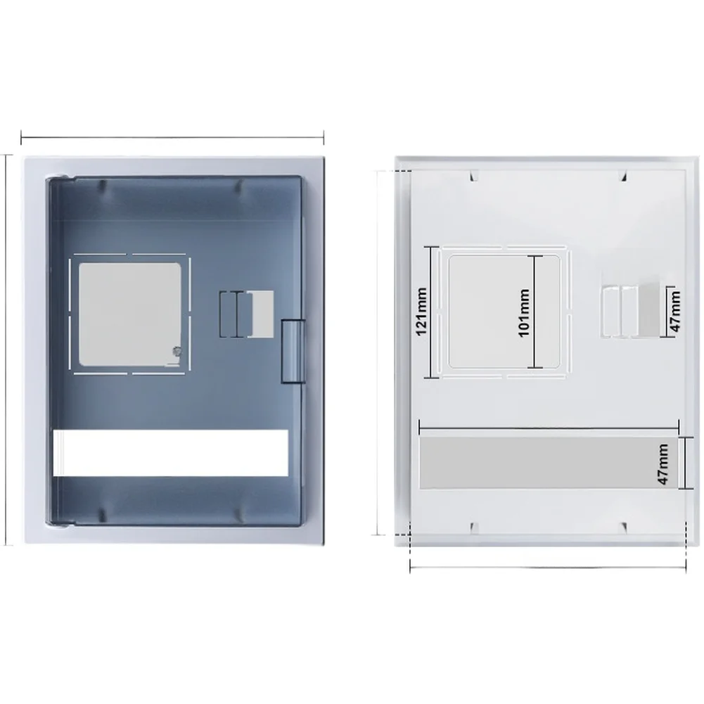 PZ30 Integrated Plastic Electrical Meter Box Cover Panel 13 Circuit Grey Flame Retardant For Home Distribution Board Accessories