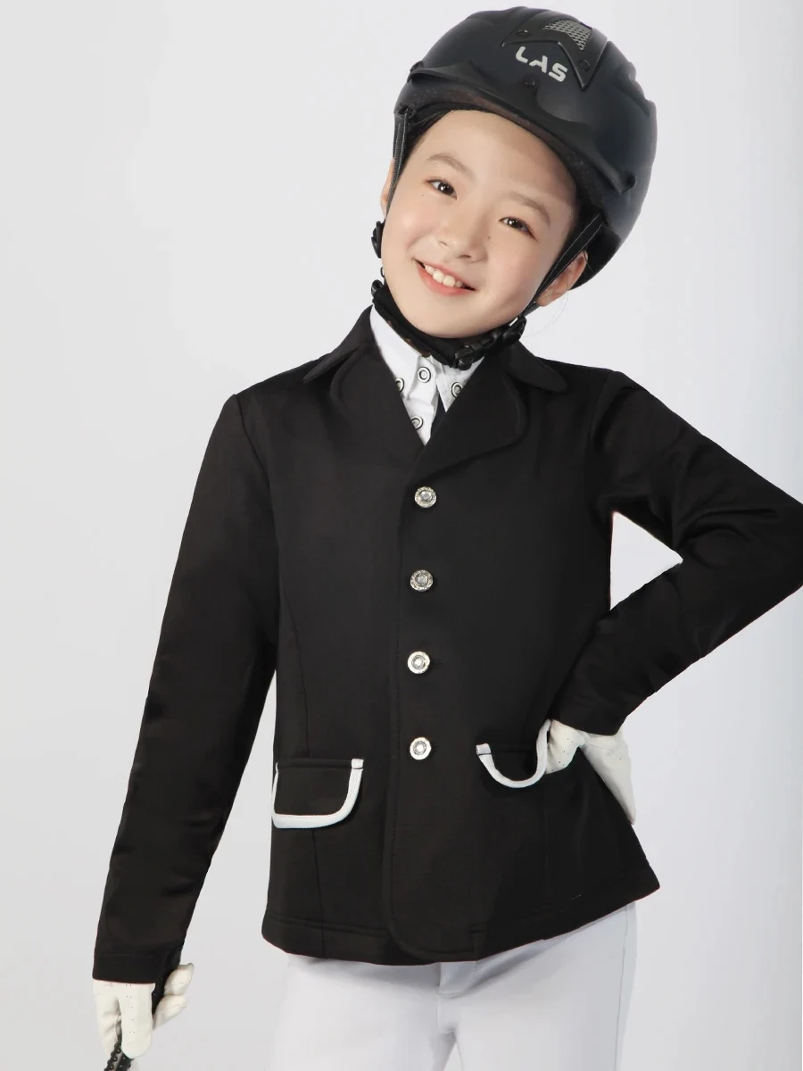 2023 Horse Riding Jacket For Kids Clothes Children Professional Coat Blazer Top Boys Girls Horseback Rider Equestrian Equipment