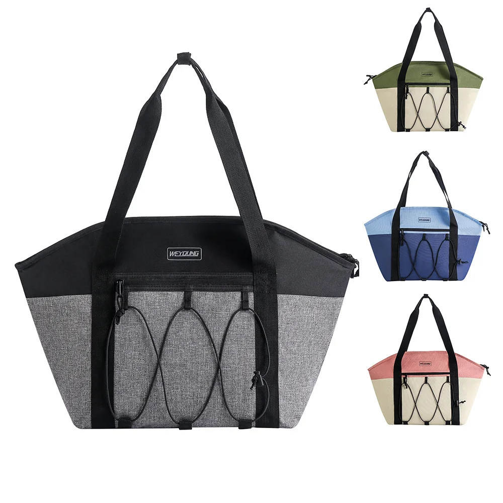 

20L Fashion Portable Lunch Bag Large Capacity Commuting Thermal Lunch Box Waterproof Storage Pouch Cooler Lunch Handbag Unisex