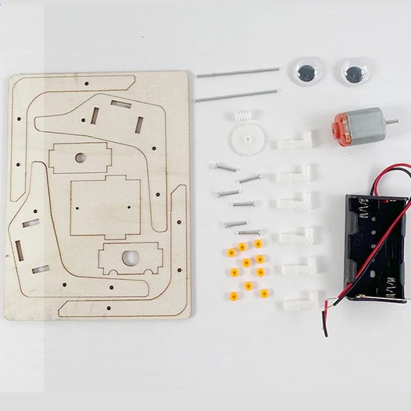 Imagination DIY Handmade Walking Spider Robot Bionic Robot Assemble Model Science Technology Education Experiment Kit Wooden