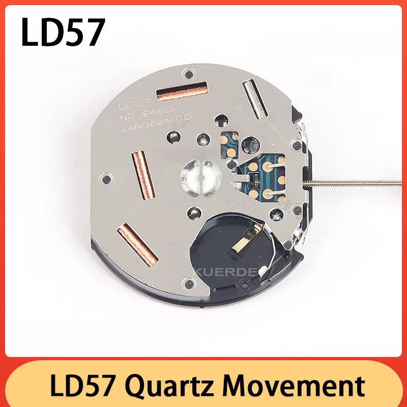 Movimento relógio quartzo reparação e peças de reposição, segundo pequeno, alta qualidade, nova China, LD57, 6 mãos, 6.9.12