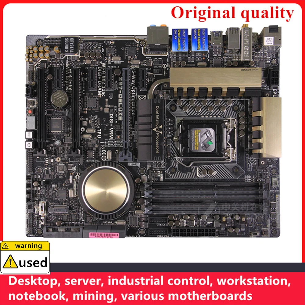 For Z97-Deluxe Motherboards LGA 1150 DDR3 32GB ATX Intel Z97 Overclocking Desktop Mainboard SATA III USB3.0