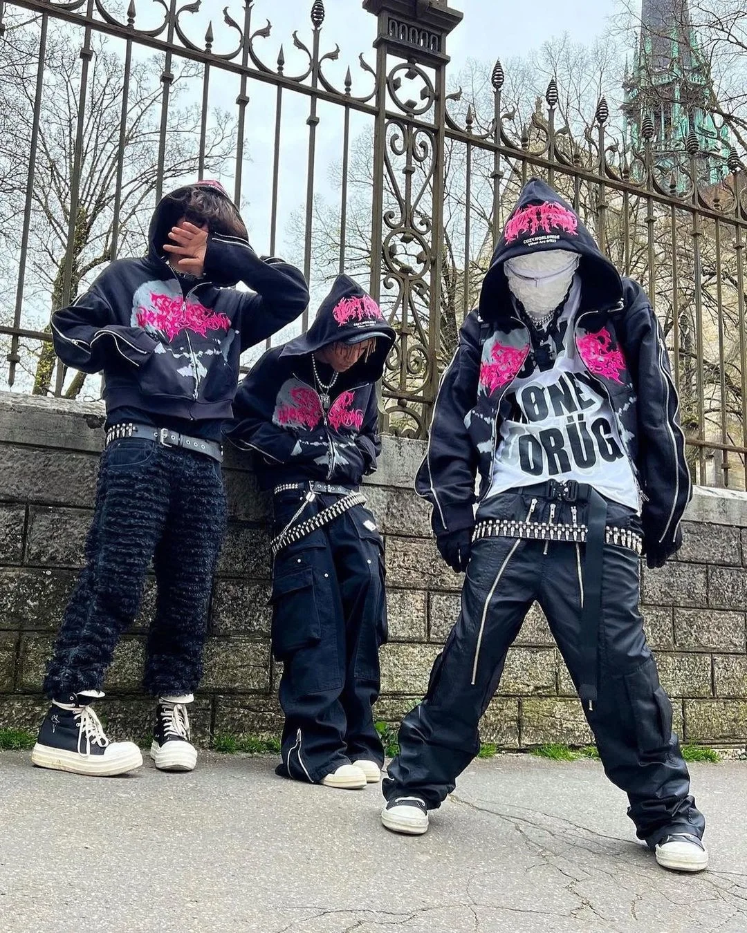 

ex Y2K Harajuku Hoodie Zipper Print Streetwear Hip Hop Sweatirt Cotton Polyester Warmth Fall Season Long Sve round Ne