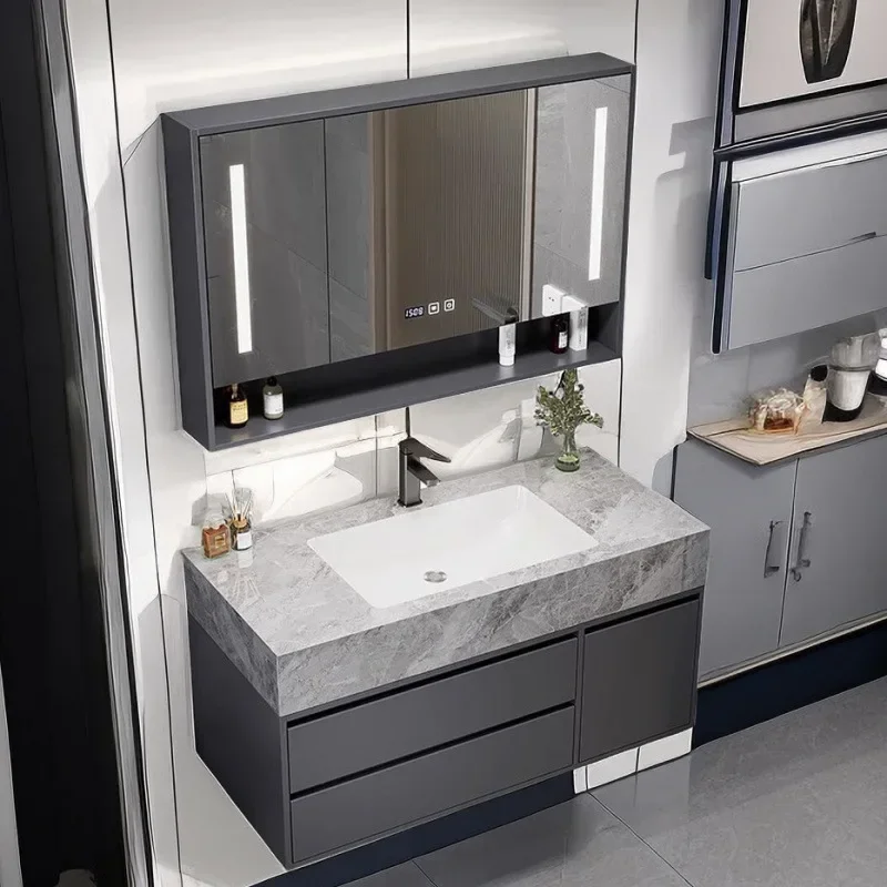 Simple Ceramic Cabinet for Bathroom Easy to Clean Space Saving High Quality Long Lasting Durable Build Non-Slip Feet