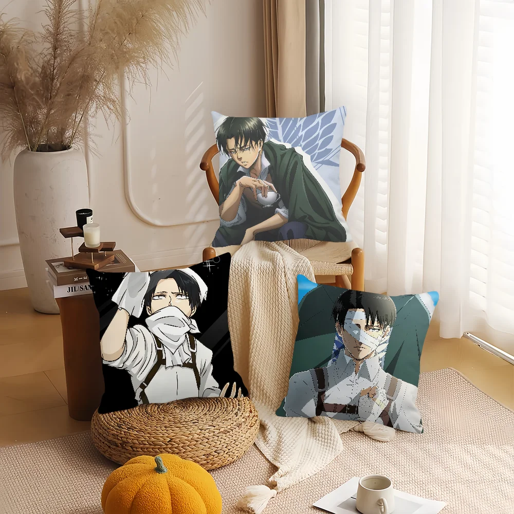 

Наволочка «Атака Титанов» Леви Акерман, украшение для дома, чехол для подушки, подходит для офиса, дивана, спальни, автомобиля