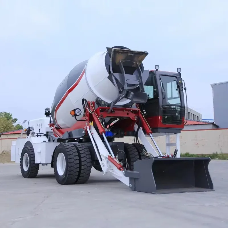 Self Loading Diesel Portable Concrete Mixer Machine with Pump Truck To Make Concrete Blocks with Lift Concrete Mixer Truck
