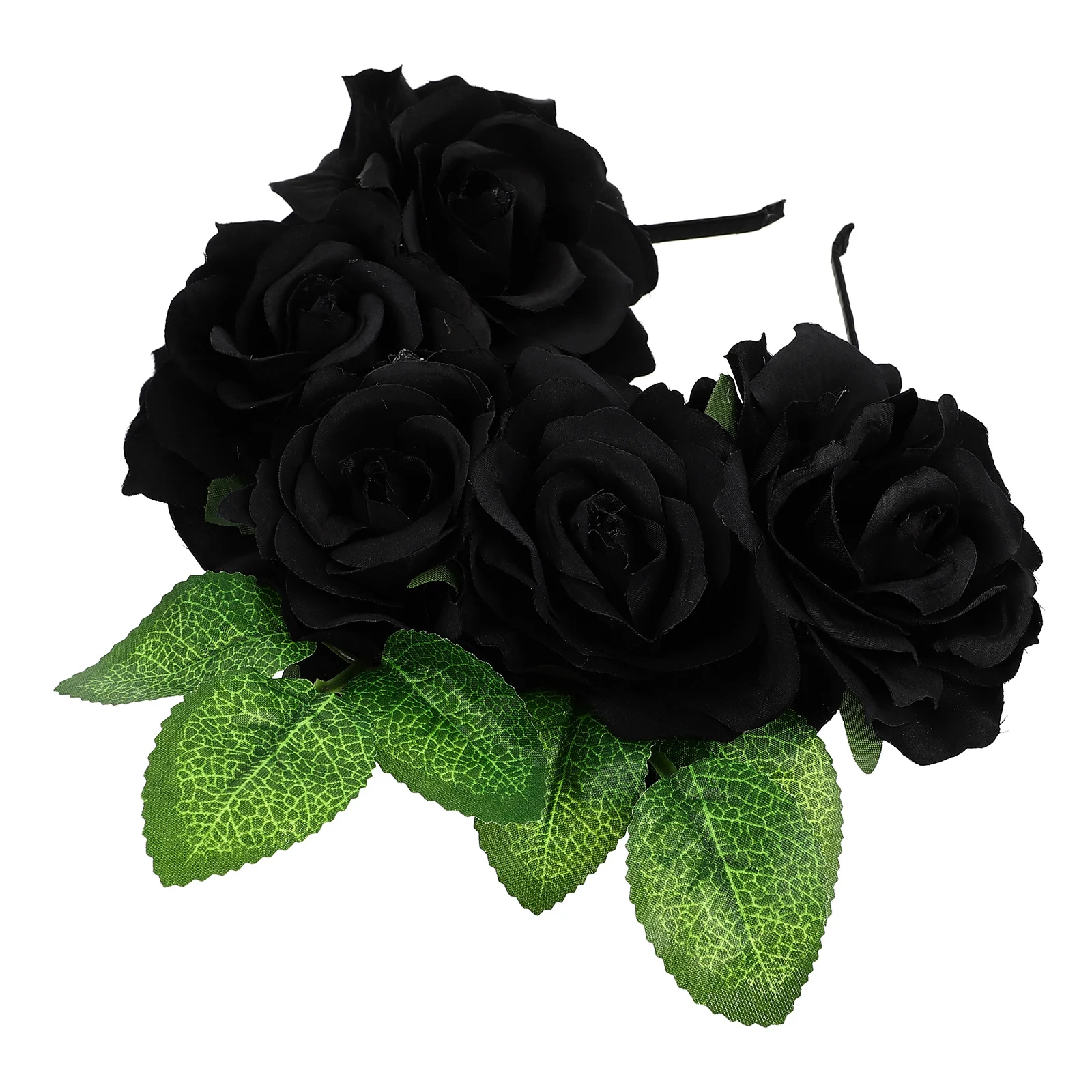 

1Pcs Rose Headpiece Halloween Hair Accessory Flower Hairband Party Headdress for Women Girls Bright Festive Design Celebration