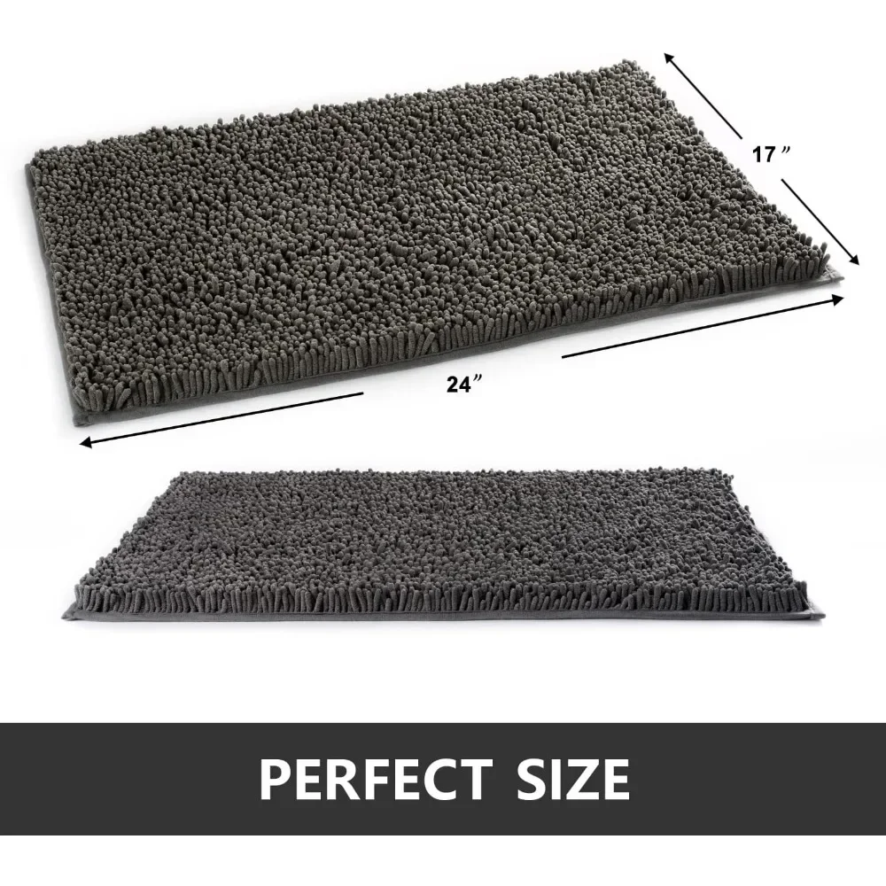 Super Absorbent Indoor Door Mat, 24 Inches X 17 Inches, Machine Washable, Used for Entrance and Rear Door Carpet Door Mats