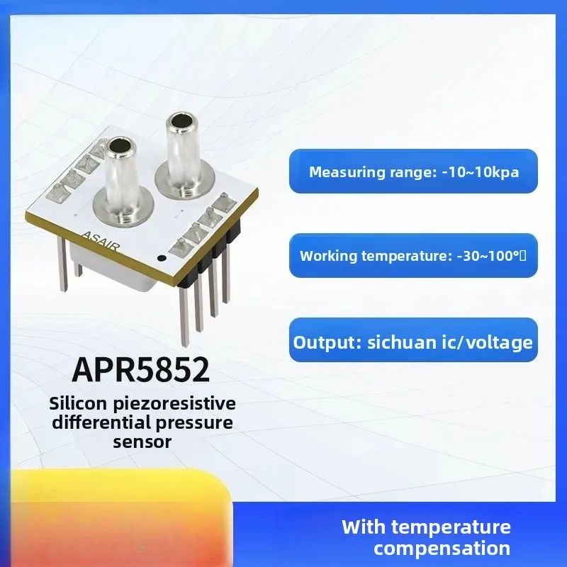 Gas Pressure Sensor Module IIC/Voltage Differential Pressure Sensor with Temperature Compensation APR5852 Series
