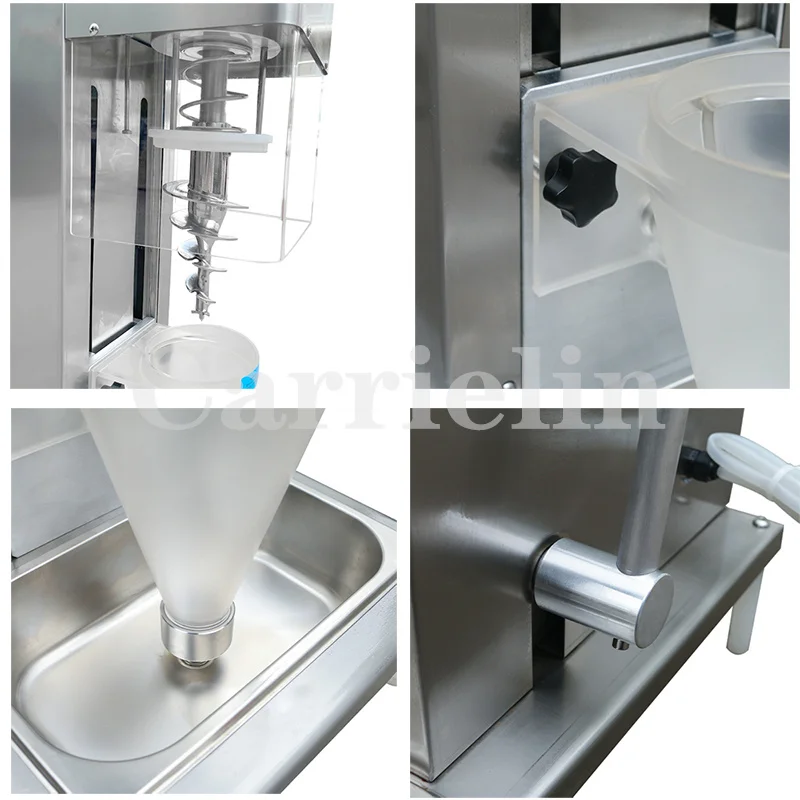 Frozen Yogurt Blending Machine Fridge to Make Milkshake Ice Cream Mixing Snowstorm Machine Stainless Steel Commercial Equipment